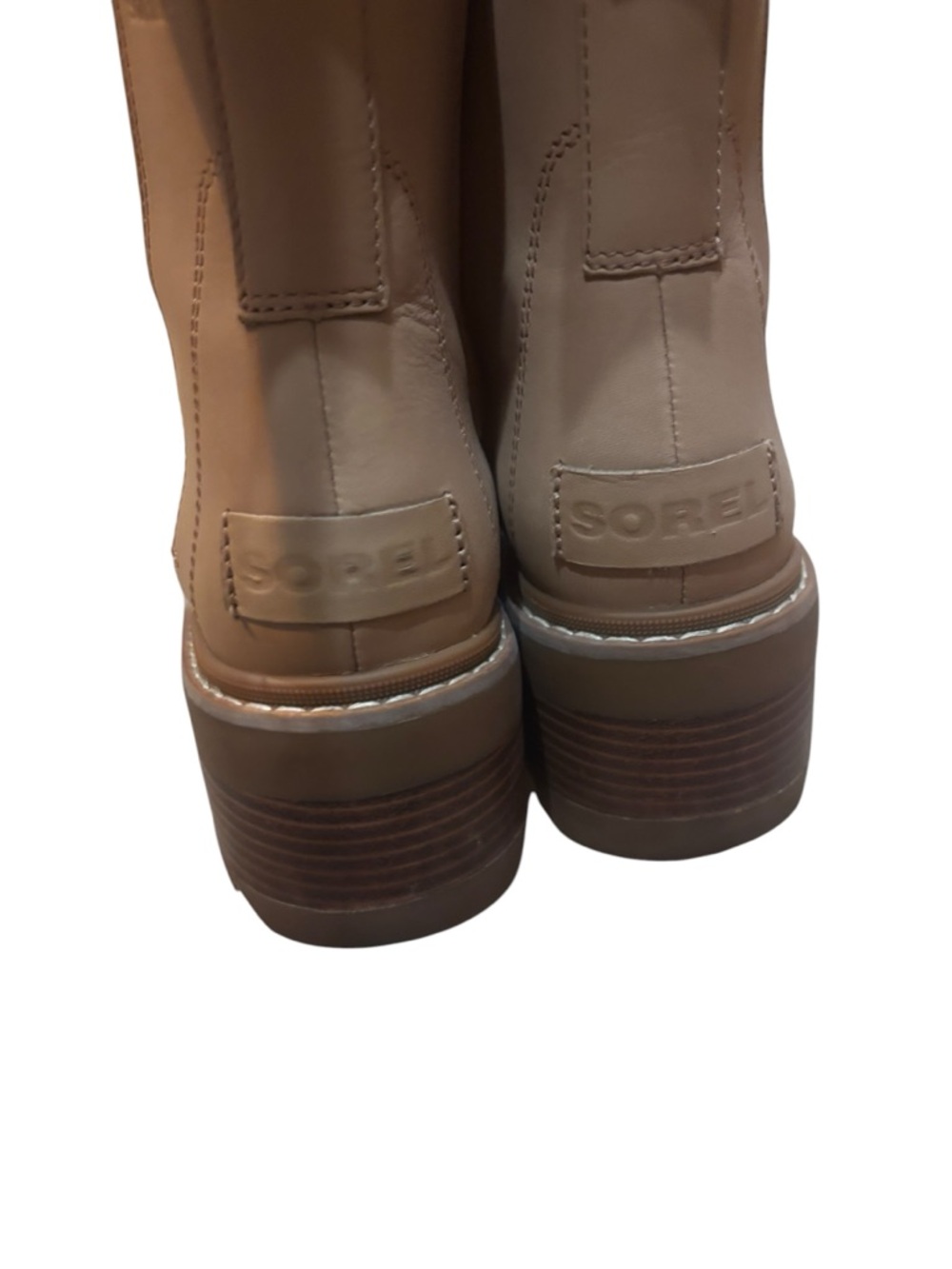 Sorel Women's Beige Round toe Cushioned Pull On Joan Now Chelsea Boots Sz 9 - Picture 4 of 7